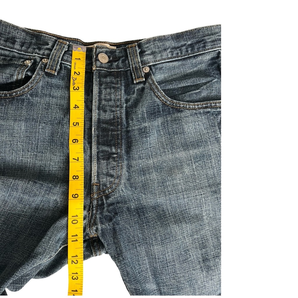 Levis 501 Original Straight Leg Jeans Mens 33x30 Blue Denim Button Fly 005010422 - Picture 9 of 16